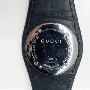 Gucci Ladies G Monogram Logo Fabric Watch Gucci G-Frame Ladies Gold Watch YA147410 from WatchPilot™ main image 4